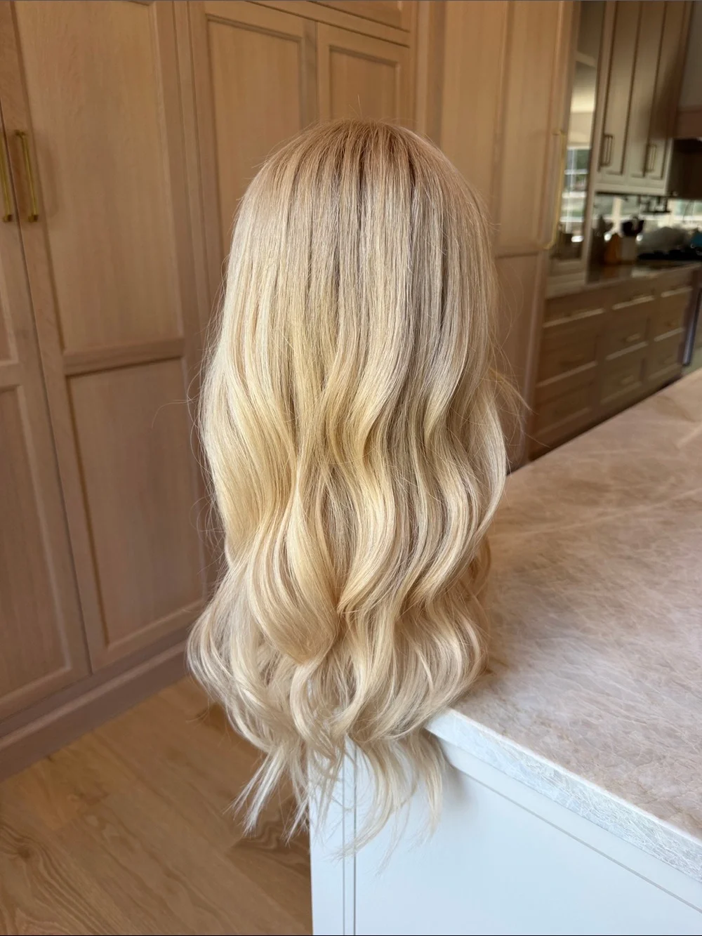 HAIRALICIOUS | Blonde lace front wig - “ROMEE STRIJD” (mid-length) | Size: Small